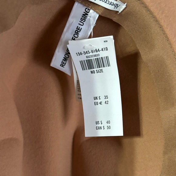 Abercrombie and Fitch Women’s Tan Felt Fedora/Hat NWT - Picture 5 of 5